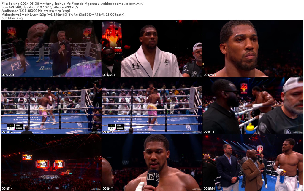 Boxing 2024 03.08 Anthony Joshua Vs Francis Ngannou 2